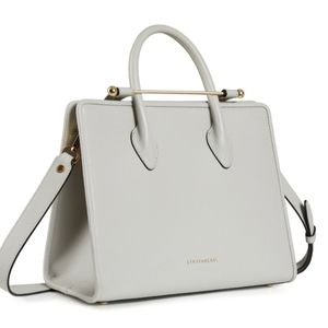 Strathberry Midi Tote In Pearl Grey